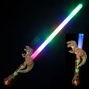12 Pcs Wholesale Led Light Up Dinosaur Sword Wand w/ music
