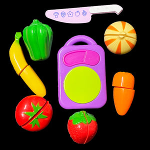 Pretend Kids Fruits & Vegetables Play Set - 8 pcs