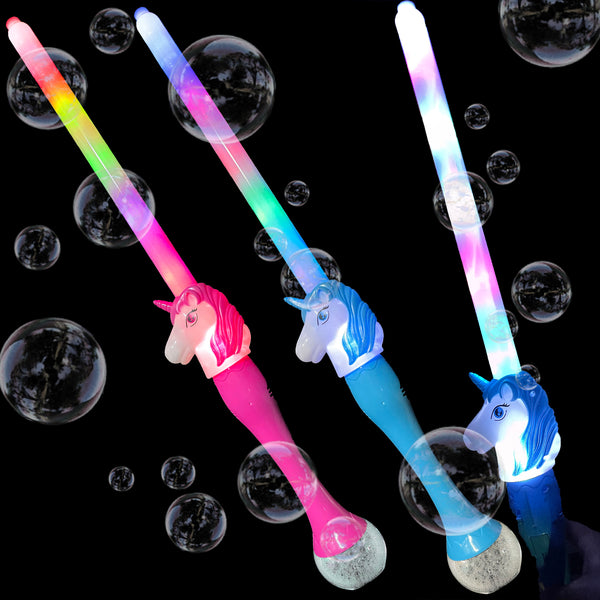 Long Unicorn Bubble Stick wand