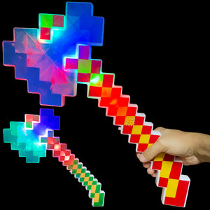 Light Up Pixel Axe Sword