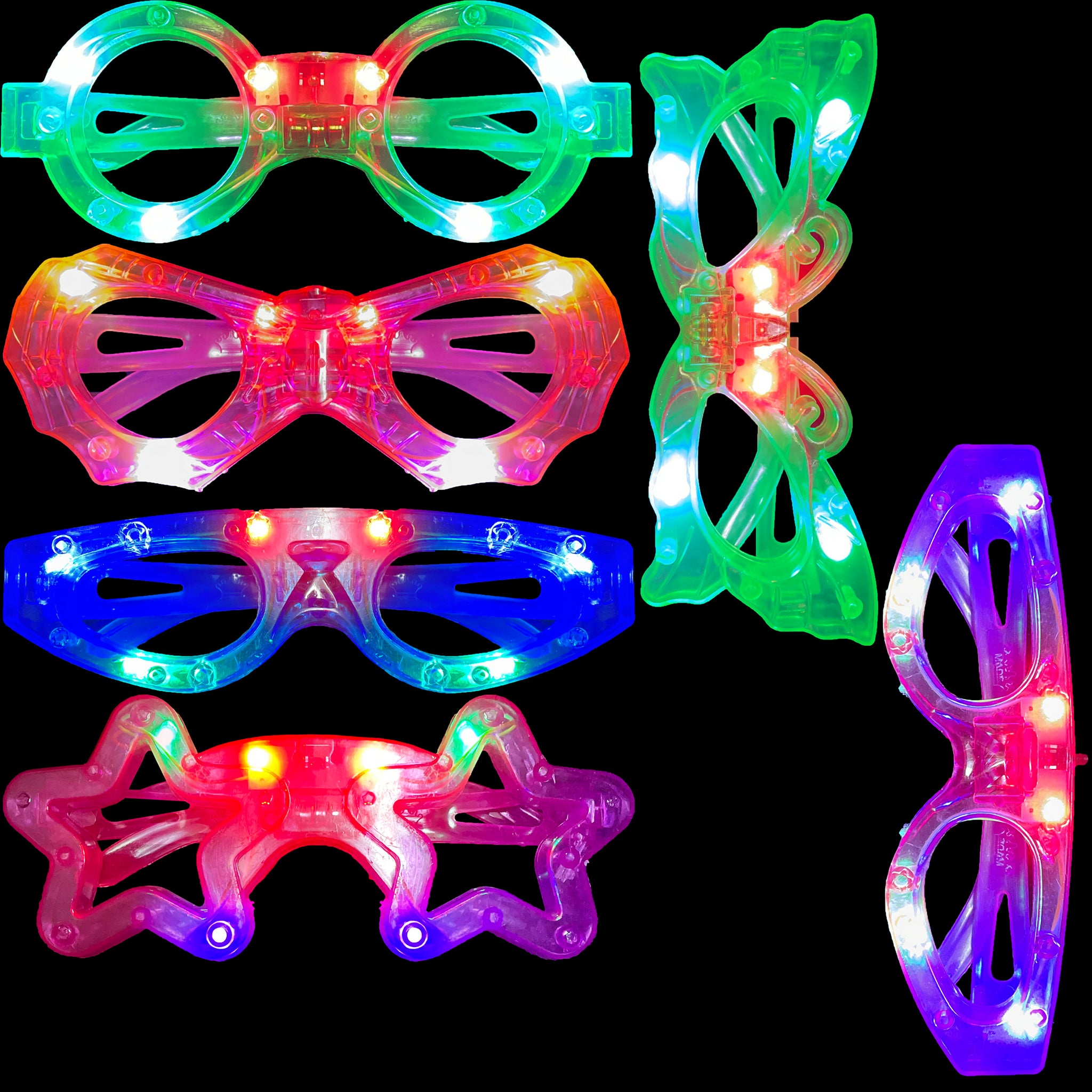 Assorted Led Light Up Glasses
