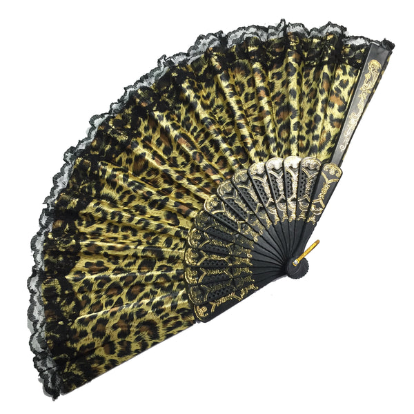 Cheetah Folding Hand Fan