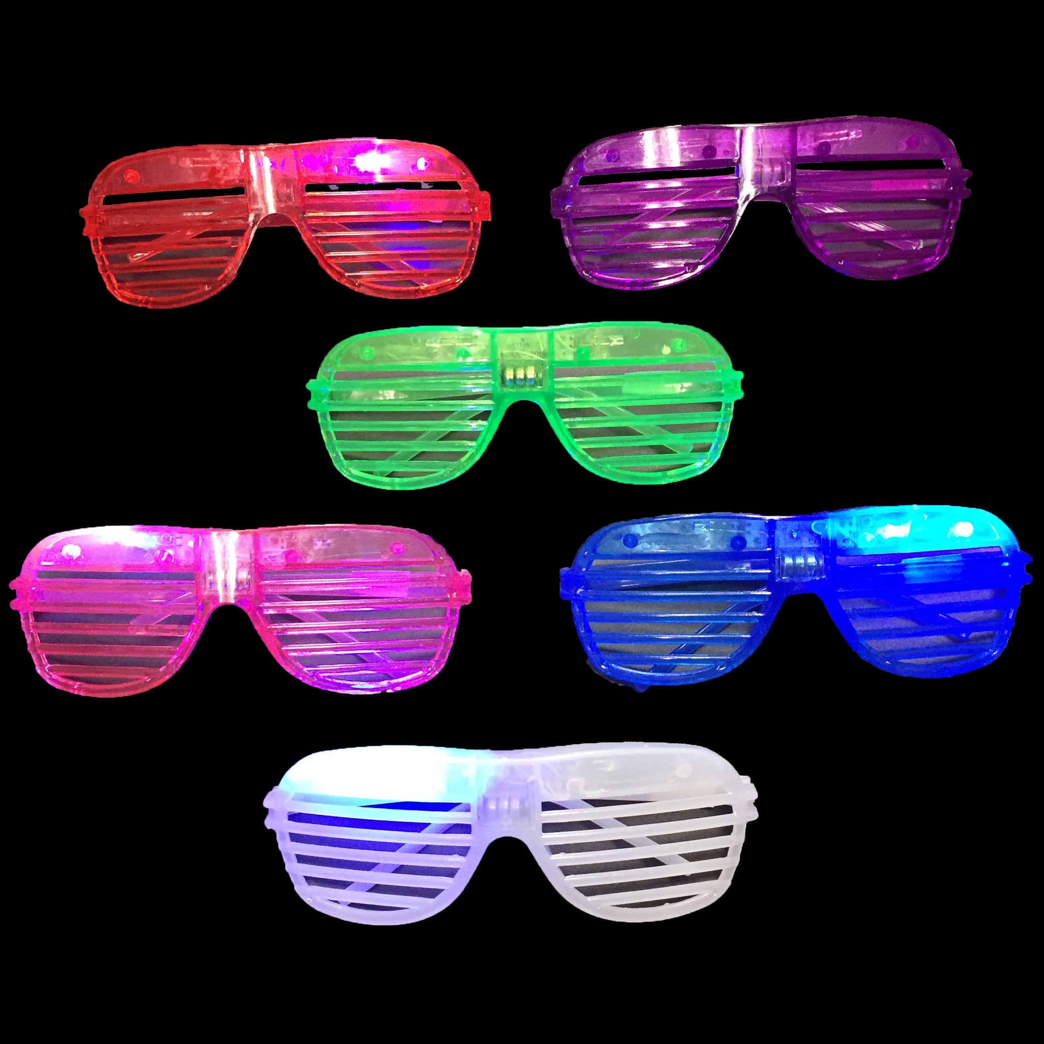 Flashing Shutter Shade Party Glasses