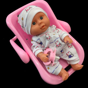 Baby Doll with Pacifier & Carrier Battery operated