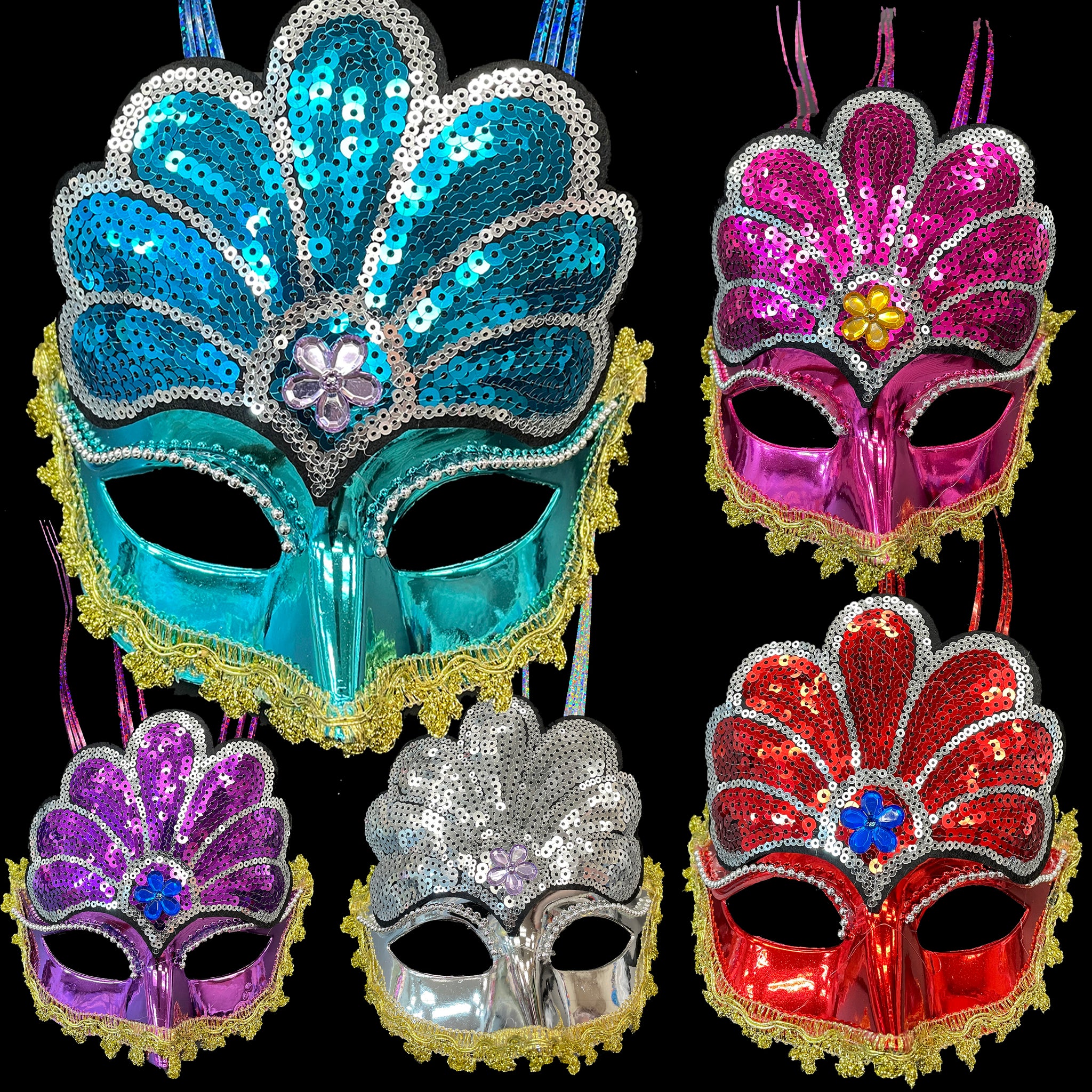 Shiny Glitter Venetian Mask Mardi gras