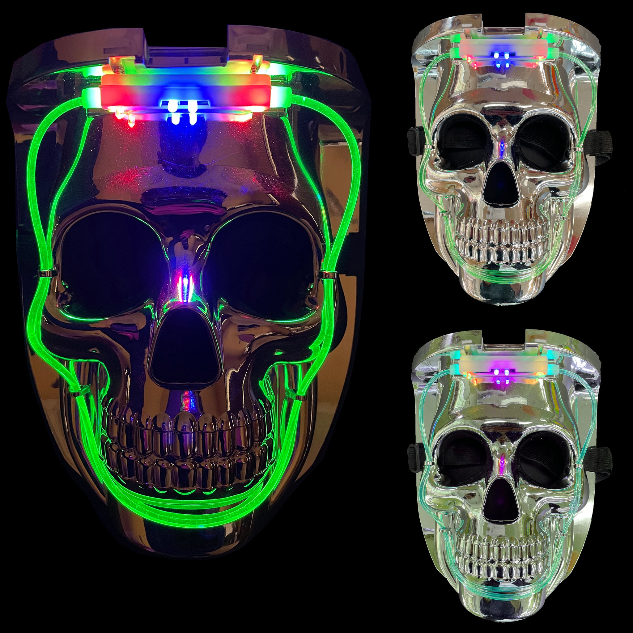LED Light Up Skull Mask