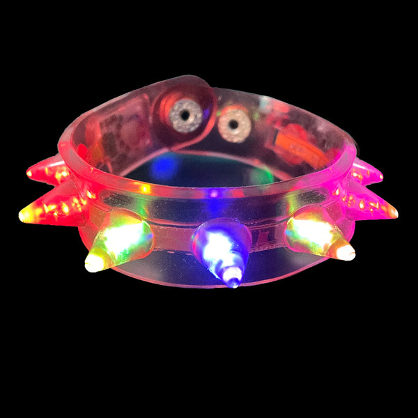 Led Light Up Flashing Spiky Bracelet