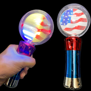 Light Up American Flag Spinning wand