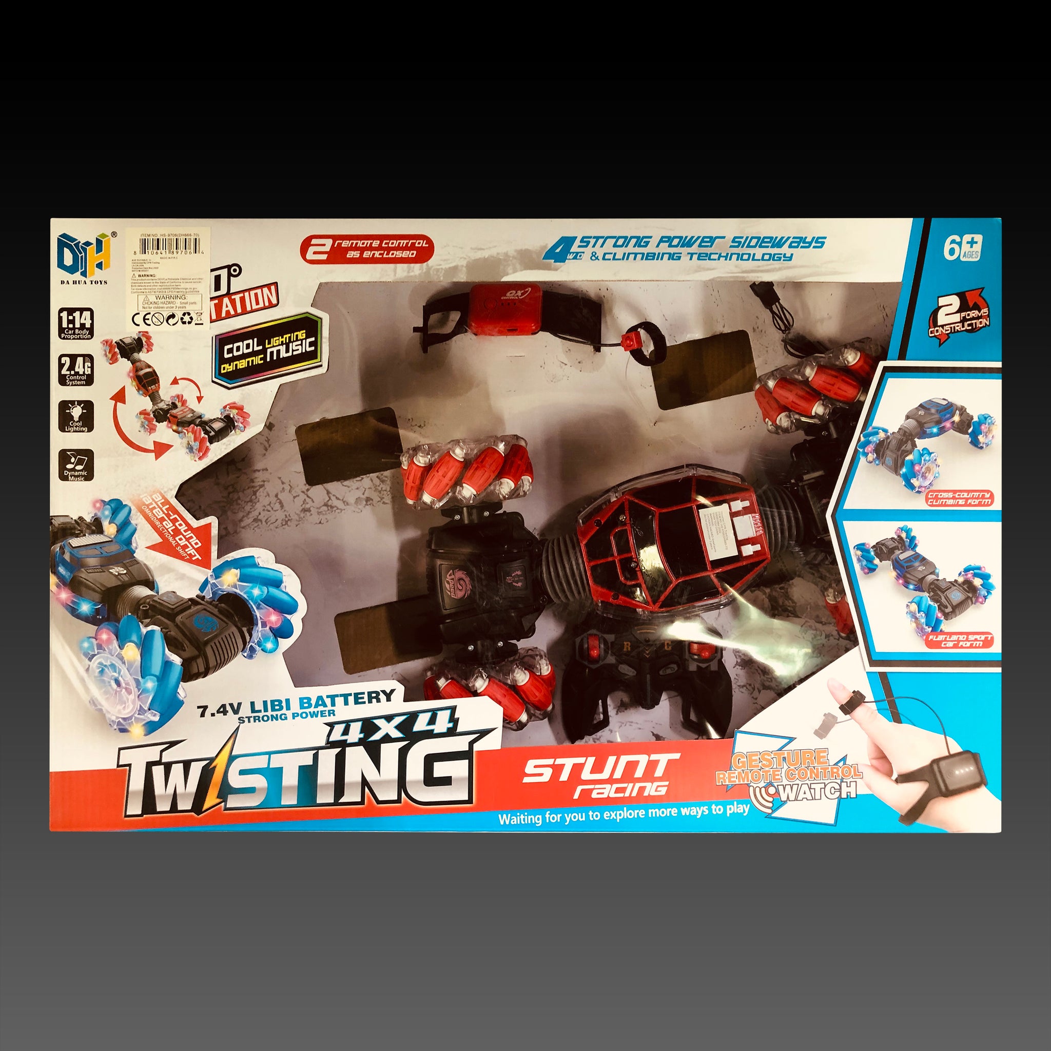 Twisting Stunt Car With Hand Gesture Control Double Sided 360