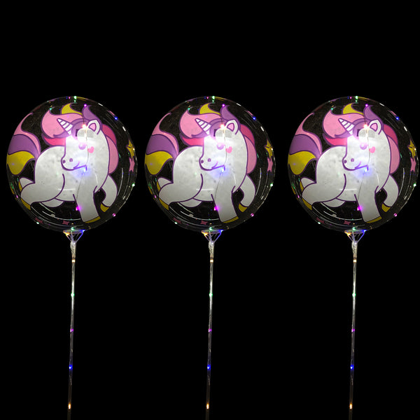 Led unicorn Printed Balloon