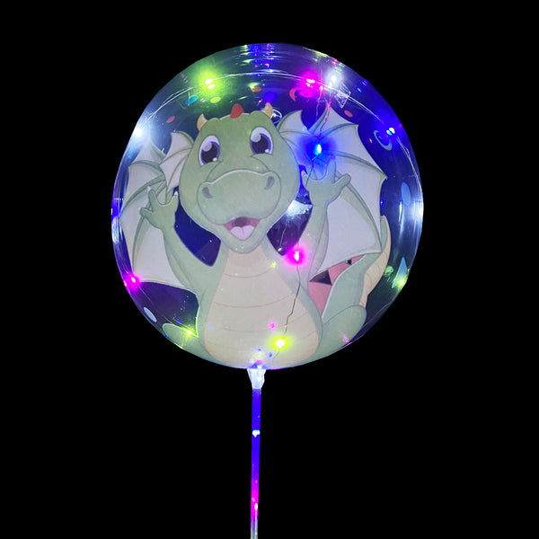 Led Dragon and unicorn  Printed Balloon