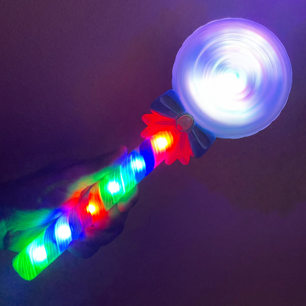 Light Up Spinning Lollipop Wand